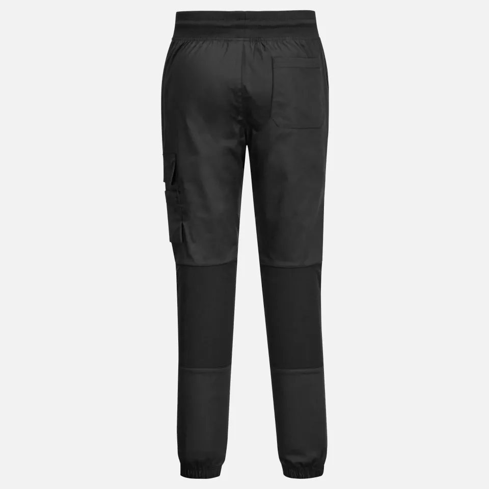 Portwest C074BKR, Chef's MeshAir Pro Stretch Joggers, Black, image 2, gallery thumbnail