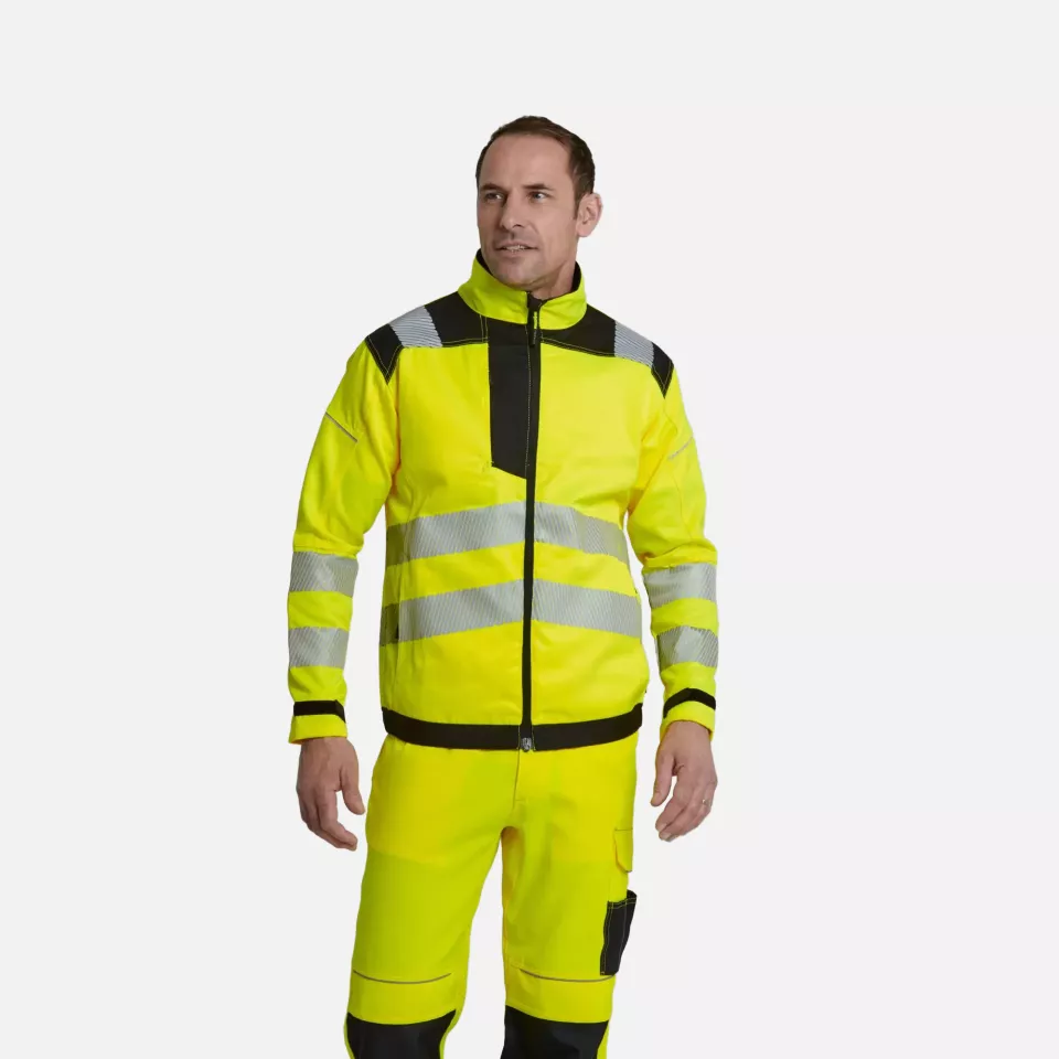 Portwest T500YBR, PW3 Hi-Vis Work Jacket, Yellow/Black, image 8, gallery thumbnail