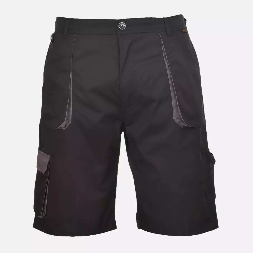 Portwest TX14BKR, Texo Contrast Shorts, Black, image 1, gallery thumbnail