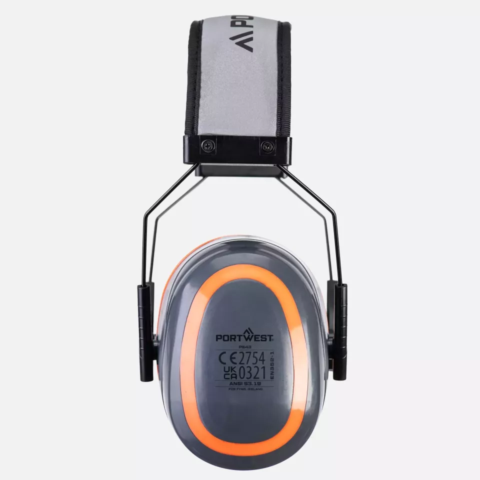 Portwest PS43GRR, HV Extreme Ear Defenders High, Grey, image 2, gallery thumbnail