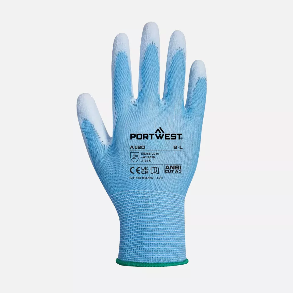 Portwest A120B4R, PU Palm Glove, Blue, image 1, gallery thumbnail