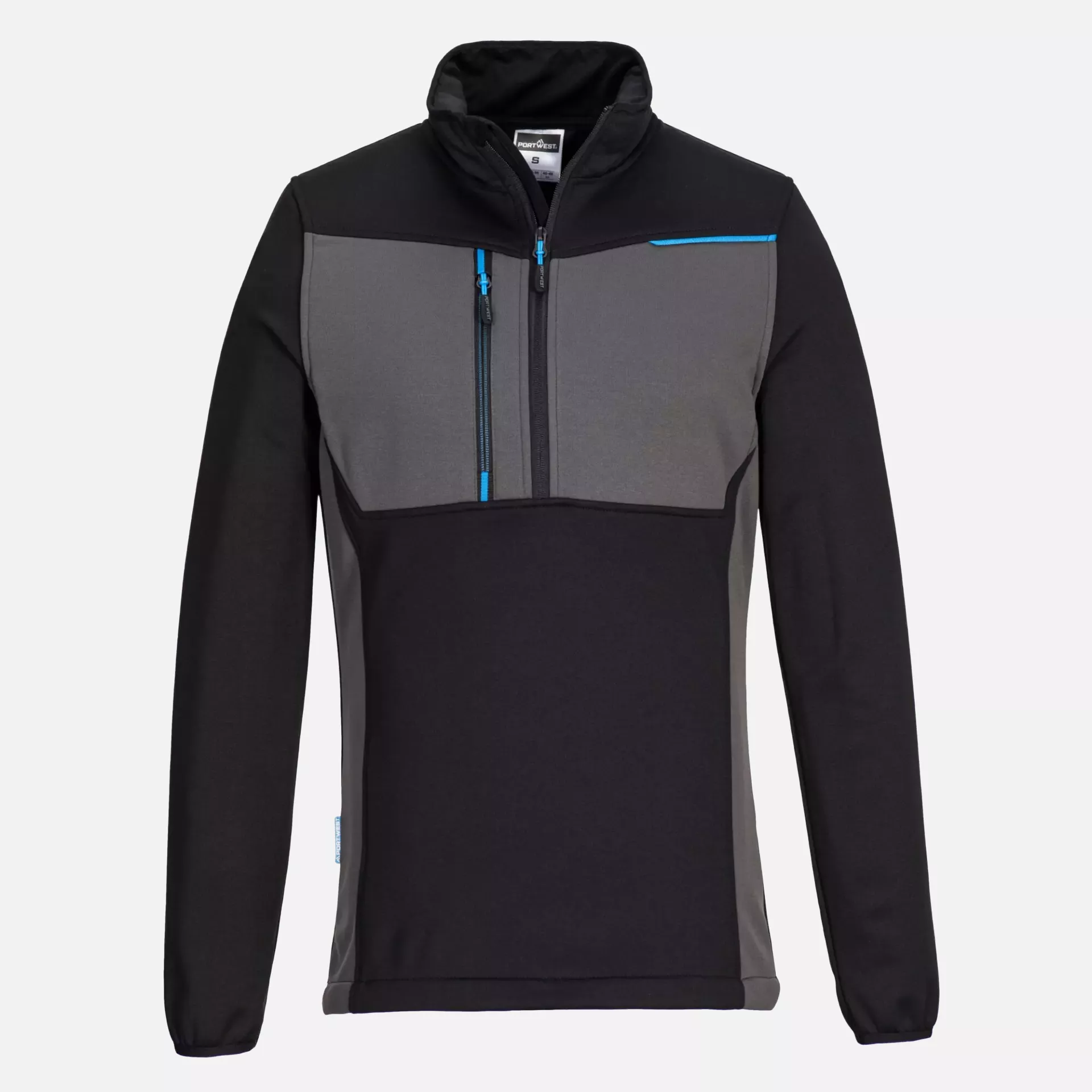 Portwest T755BKR, WX3 Half Zip Tech Fleece, Black, image 1