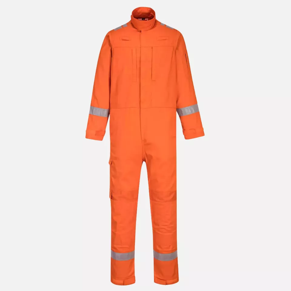 Portwest FR501ORR, Bizflame Work Stretch Panelled FR Coverall, Orange, image 1, gallery thumbnail