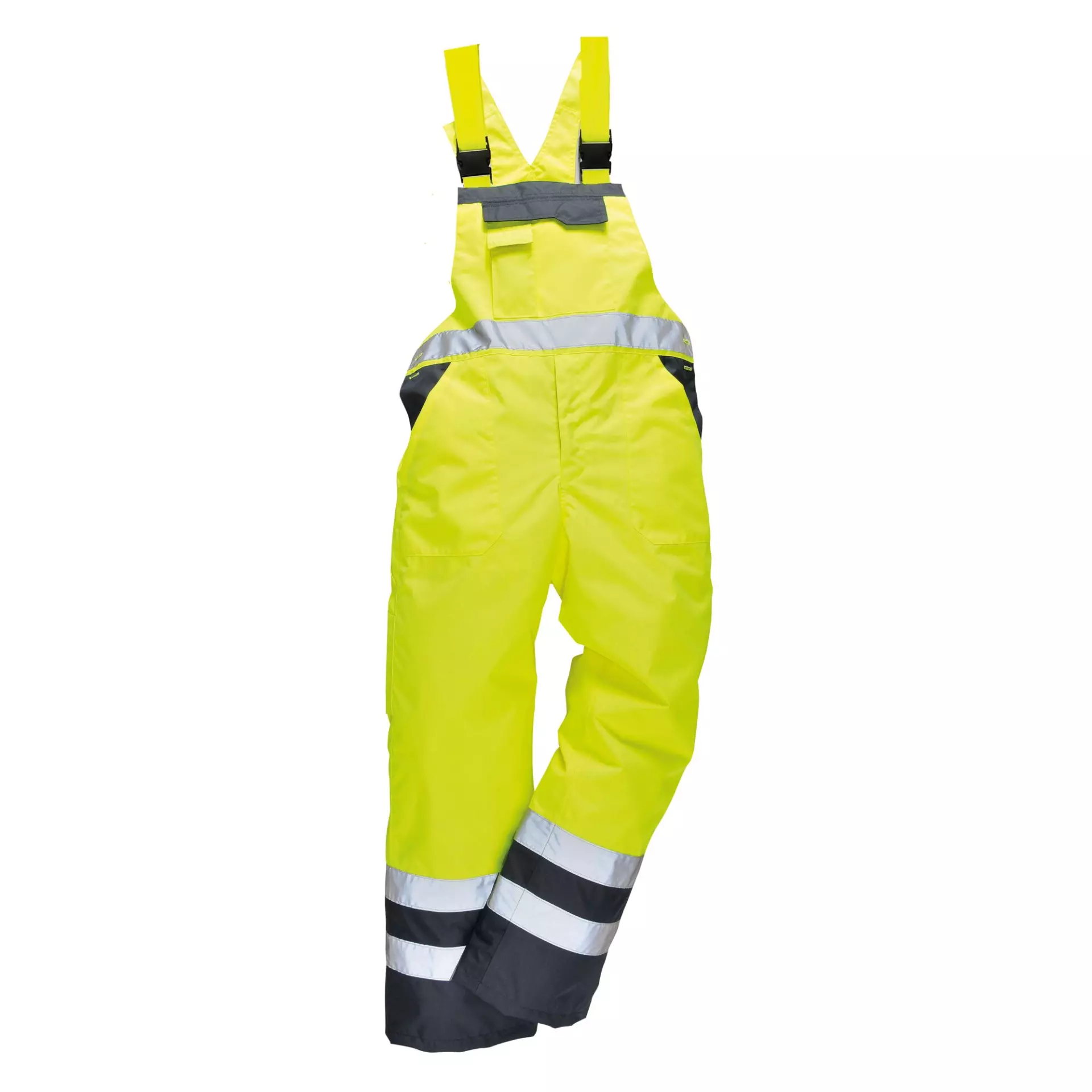Portwest S488YNR, Hi-Vis Breathable Contrast Rain Bib and Brace, Yellow/Navy, image 4