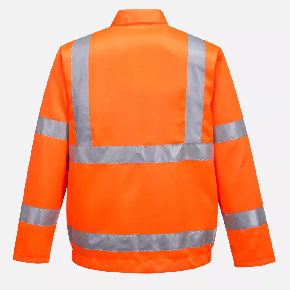 Portwest RT40ORR, Hi-Vis Polycotton Bomber Jacket, Orange, image 2, gallery thumbnail