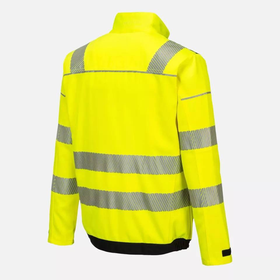 Portwest T500YBR, PW3 Hi-Vis Work Jacket, Yellow/Black, image 6, gallery thumbnail