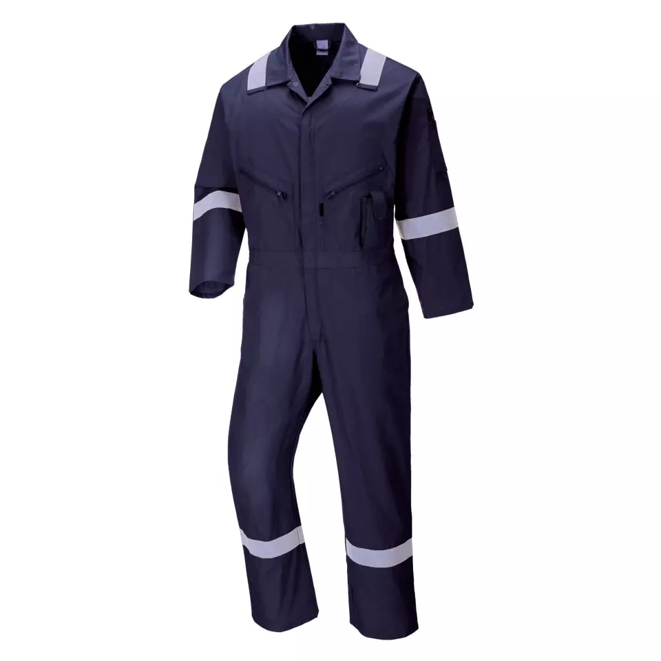 Portwest C814NAR, Iona Cotton Coverall, Navy, image 4, gallery thumbnail