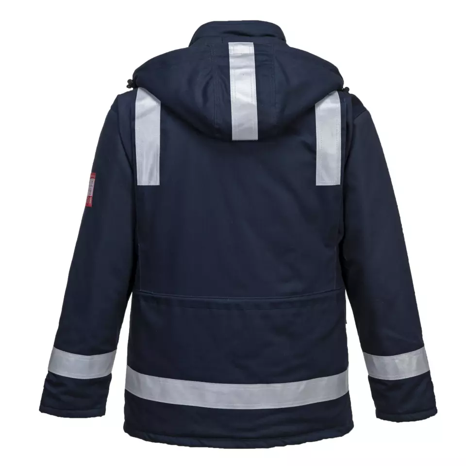 Portwest FR59NAR, Bizflame Work Anti-Static FR Winter Jacket, Navy, image 4, gallery thumbnail