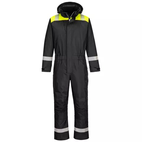 Portwest PW3 Winter Coverall, Black/Yellow