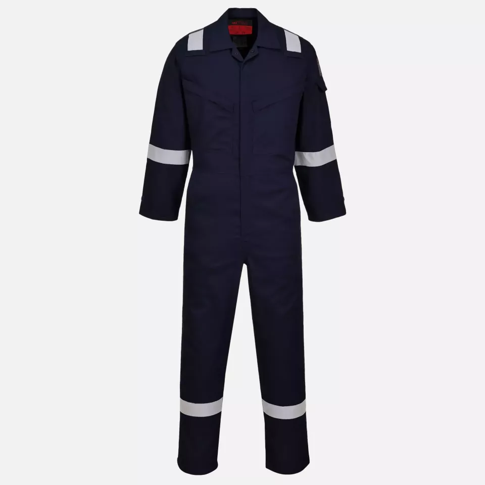 Portwest AF73NAR, Araflame Silver Coverall, Navy, image 1, gallery thumbnail