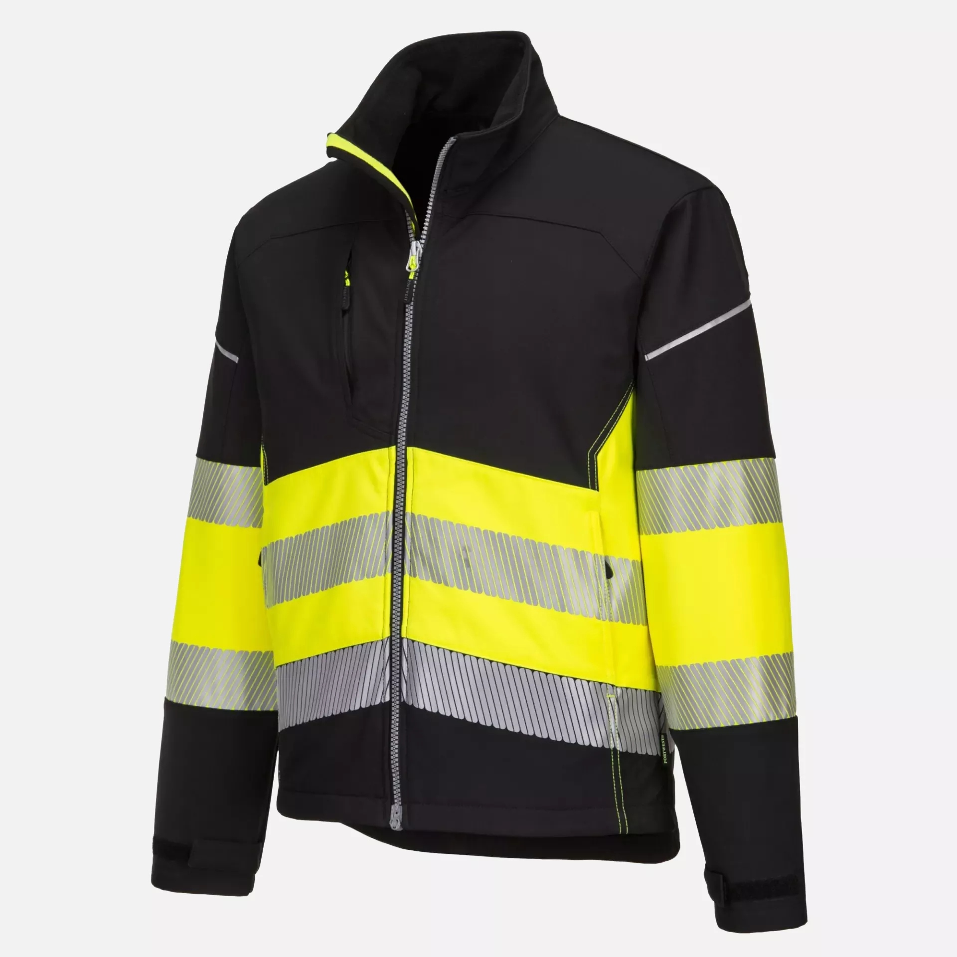 Portwest PW375BKY, PW3 Hi-Vis Class 1 Softshell (3L), Black/Yellow, image 3