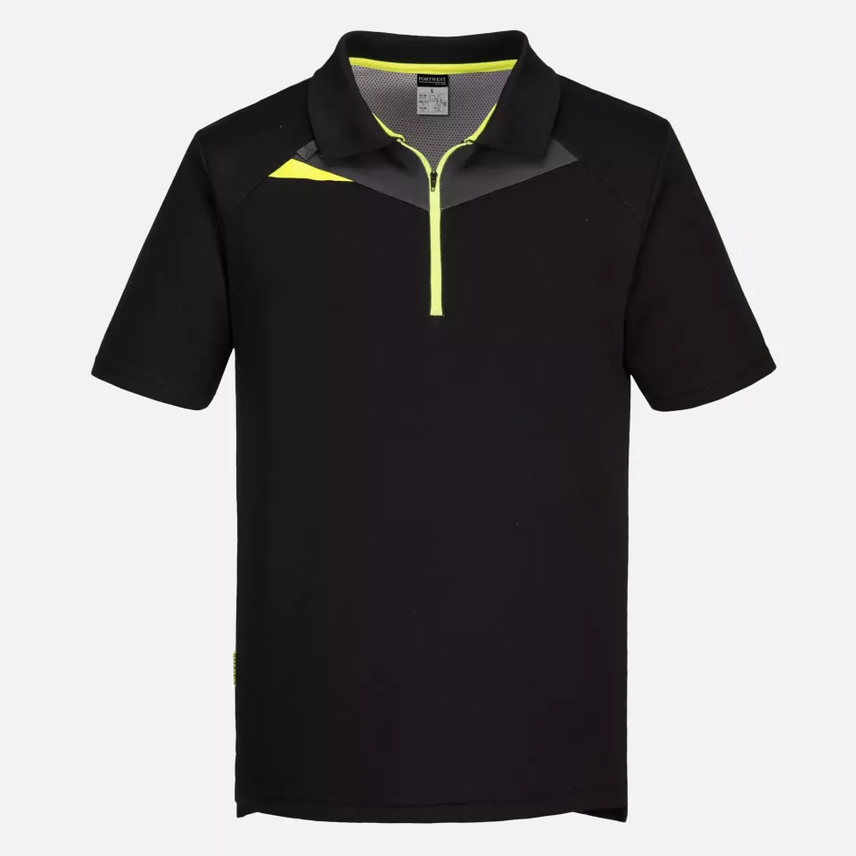 Portwest DX410BKR, DX4 Kurzarm-Poloshirt, Schwarz, image 1, gallery thumbnail