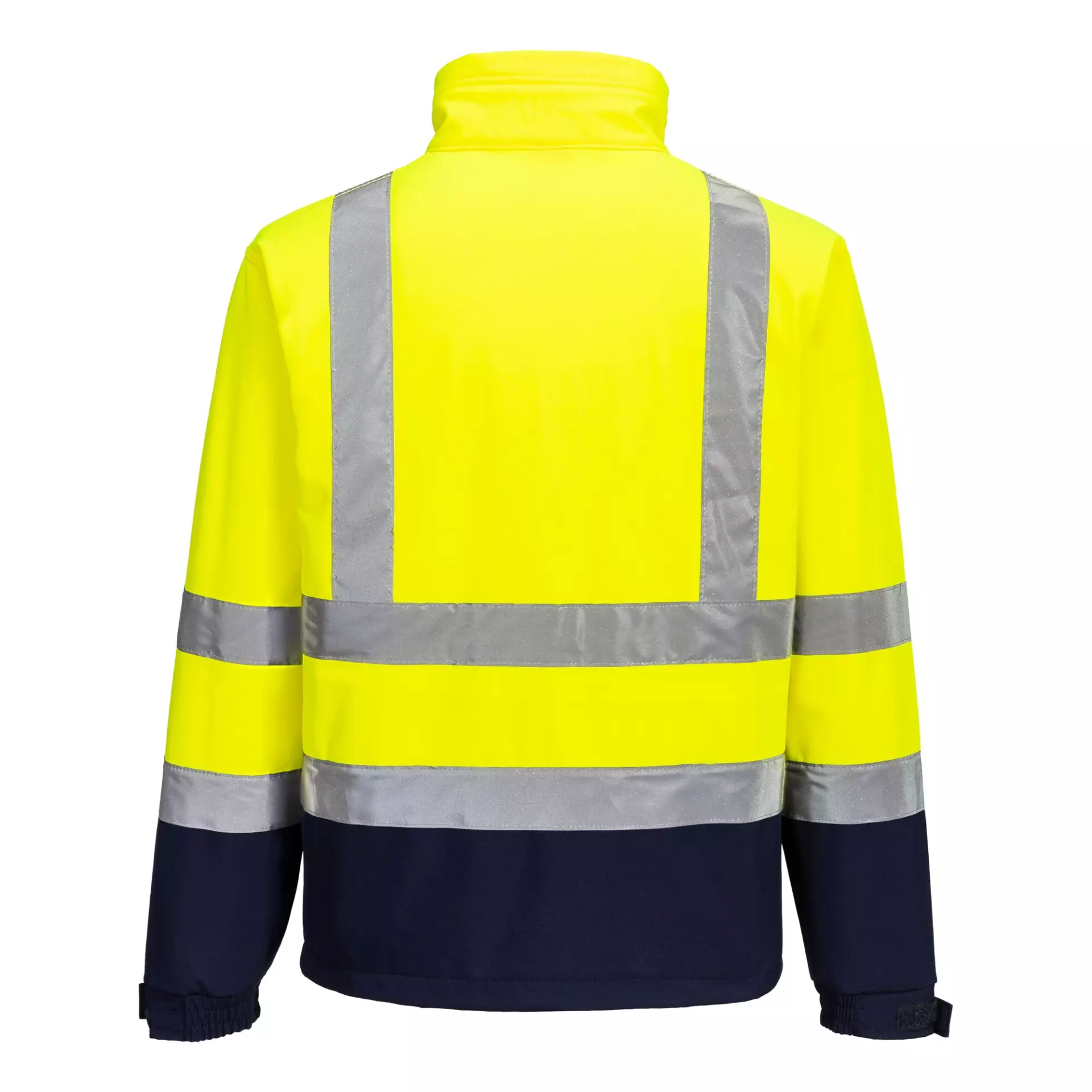 Portwest S425YNR, Hi-Vis Contrast Softshell (3L), Yellow/Navy, image 2