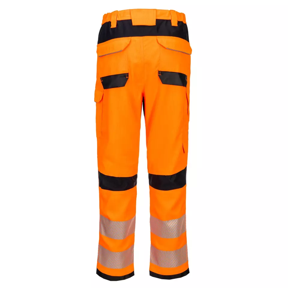 Portwest FR414OBR, PW3 FR Modaflame HVO Work Trousers, Orange/Black, image 2, gallery thumbnail