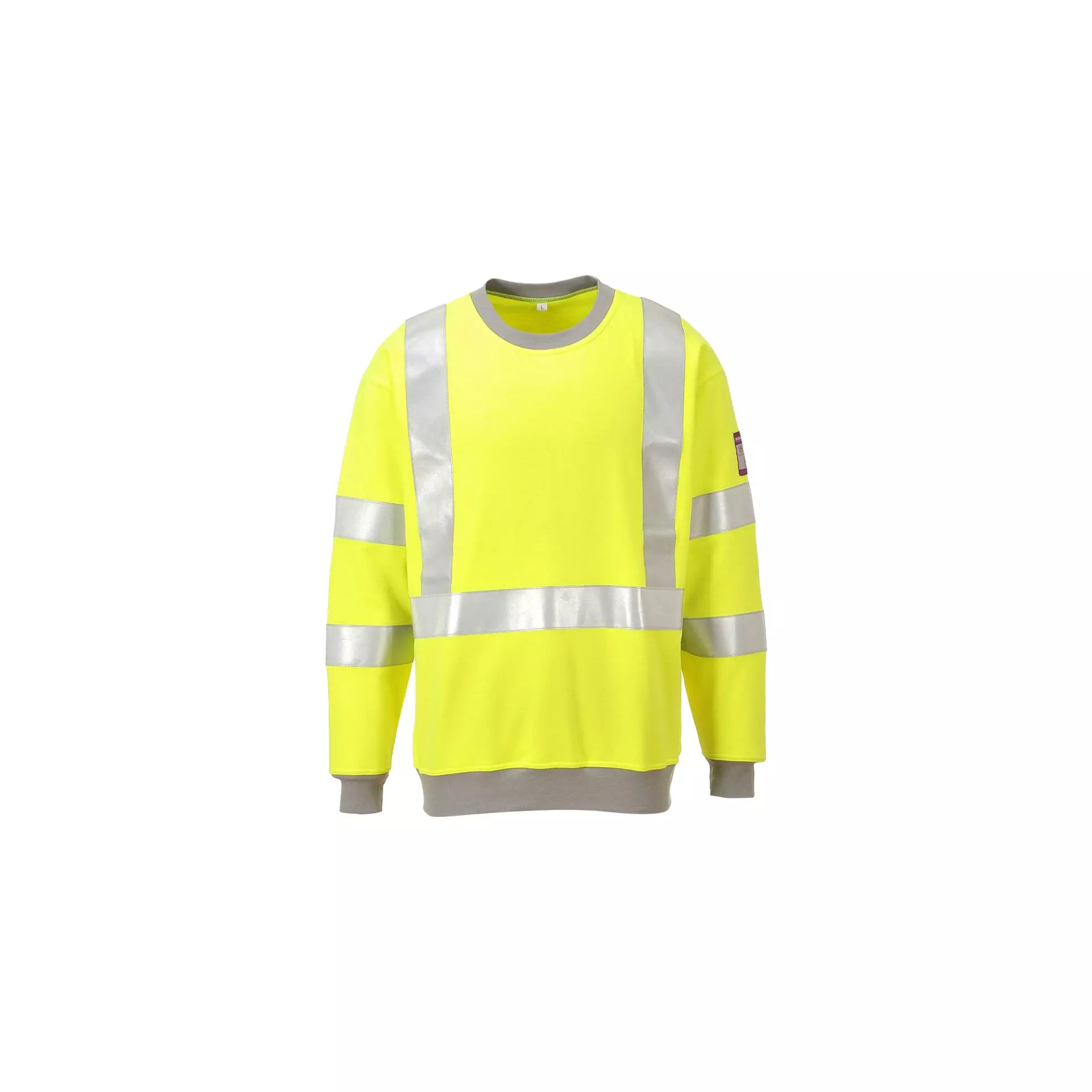 Portwest FR72YER, Modaflame Knit Hi-Vis Anti-Static FR Sweatshirt, Yellow, image 1