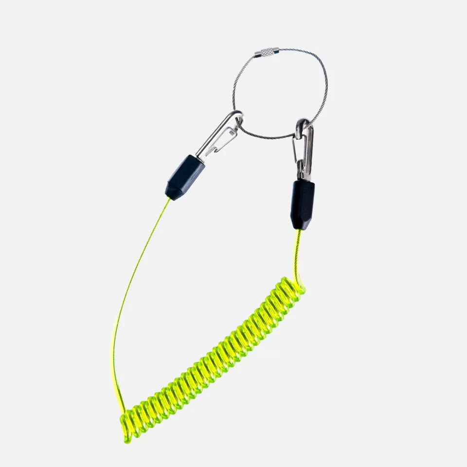 Portwest FP46GNR, Coiled Tool Lanyard, Green, image 1, gallery thumbnail