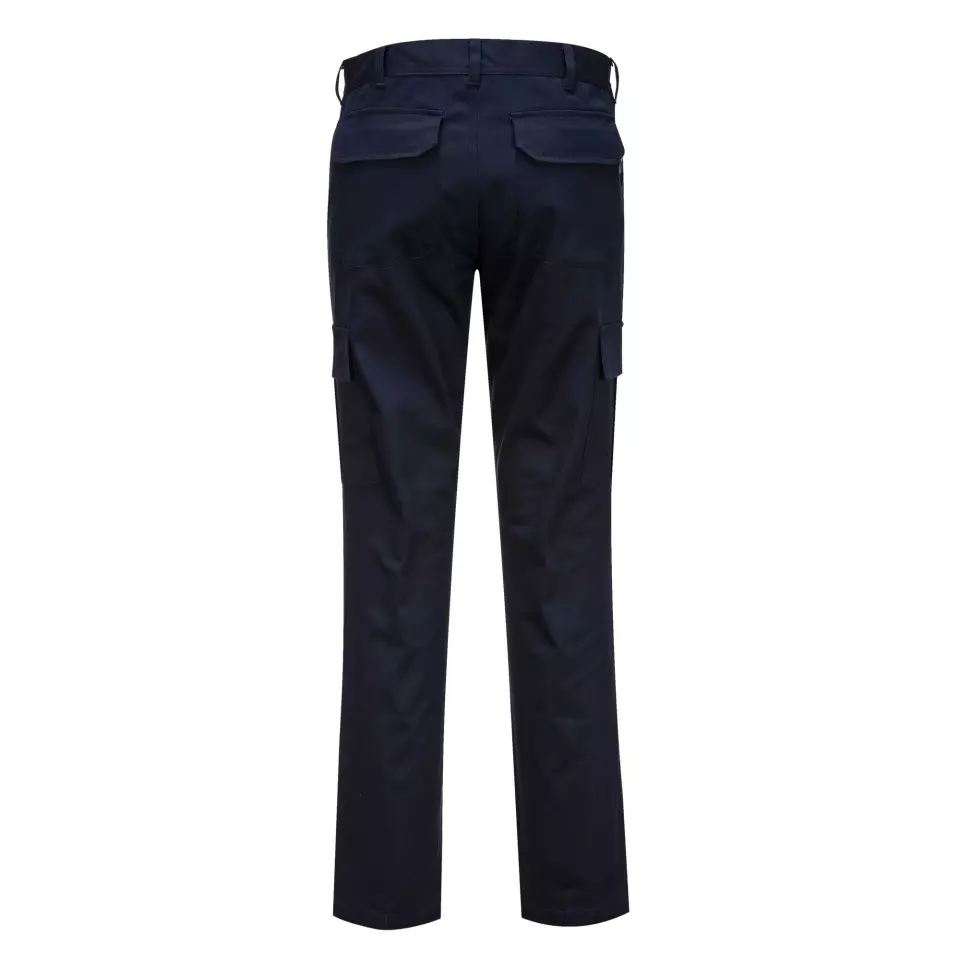 Portwest S231DNS, WX2 Eco Stretch Slim Fit Combat Trousers, Dark Navy Short, image 2, gallery thumbnail