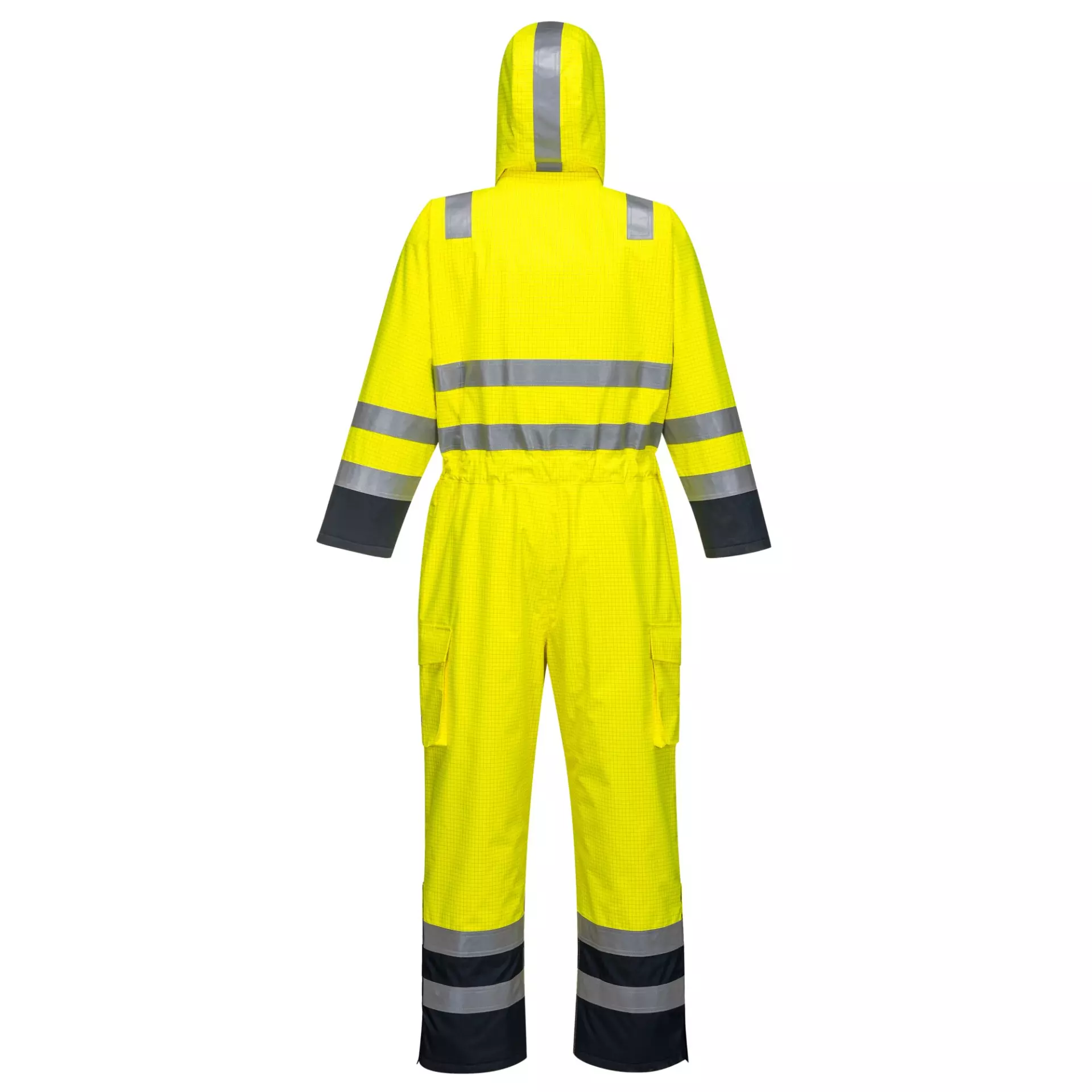 Portwest S775YNR, Bizflame Rain Hi-Vis Multi Coverall, Yellow/Navy, image 2
