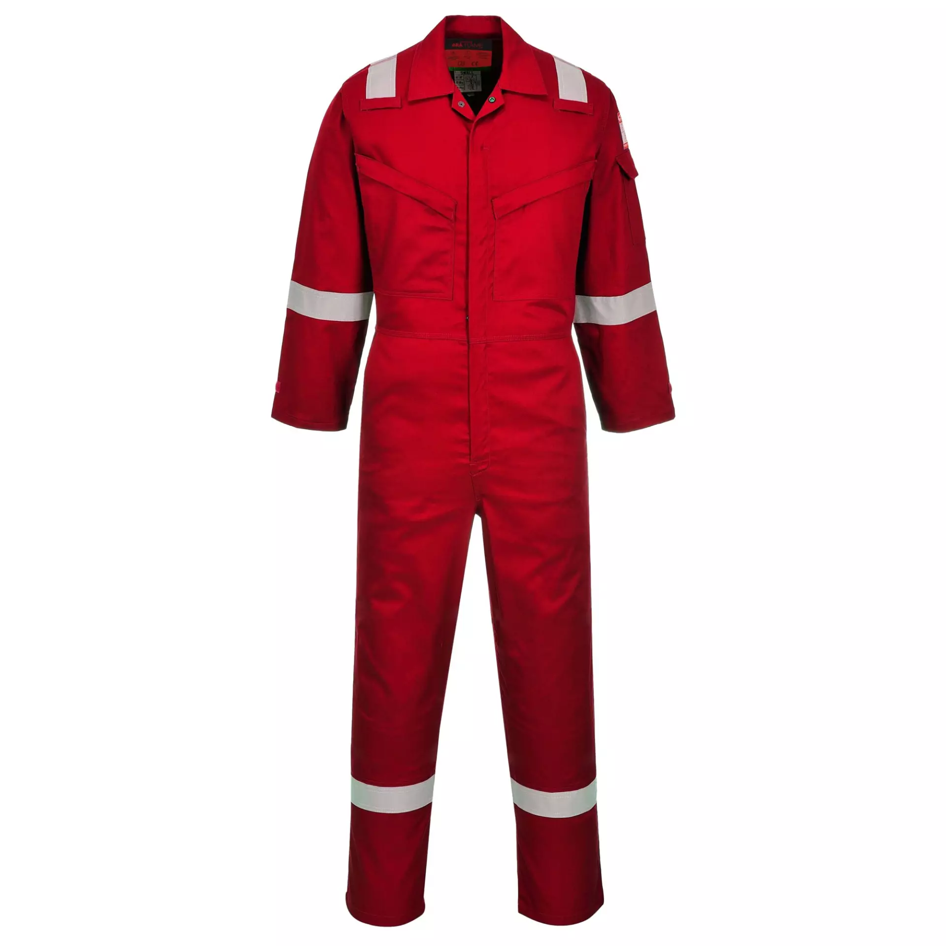 Portwest AF73RER, Araflame Silver Coverall, Red, image 2