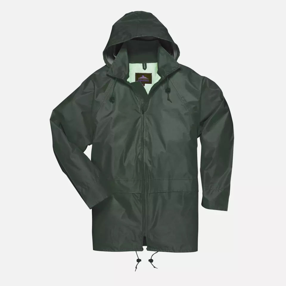 Portwest S440OGR, Classic Rain Jacket, Olive Green, image 2, gallery thumbnail