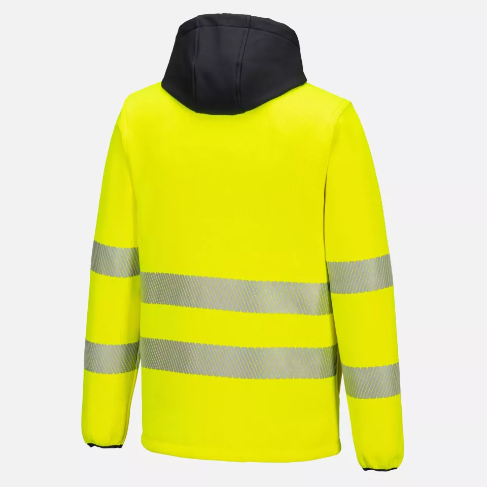 Portwest PW335YBR, Hi-Vis Technical Fleece, Yellow/Black, image 3, gallery thumbnail