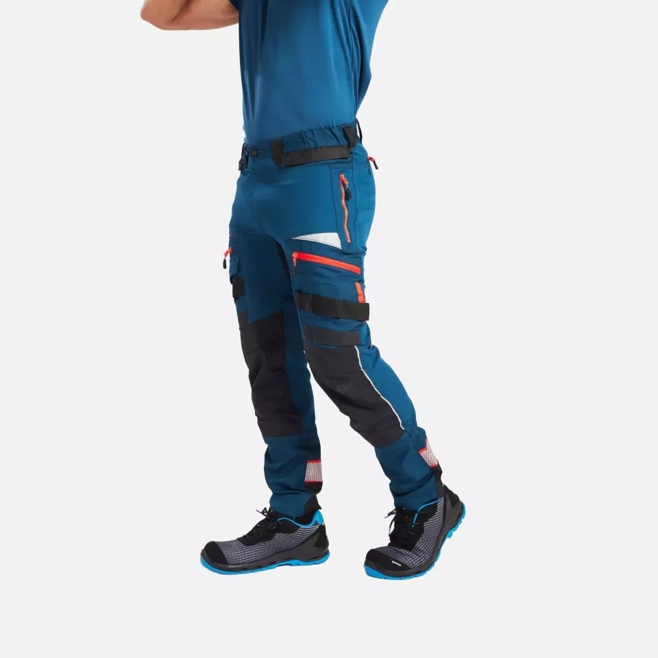 Portwest DX449MBR, DX4 Work Trousers, Metro Blue, image 3, gallery thumbnail