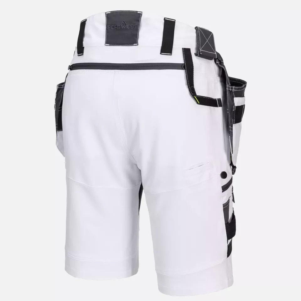 Portwest DX444WHR, DX4 Shorts mit abnehmbaren Holstertaschen, Weiß, image 4, gallery thumbnail