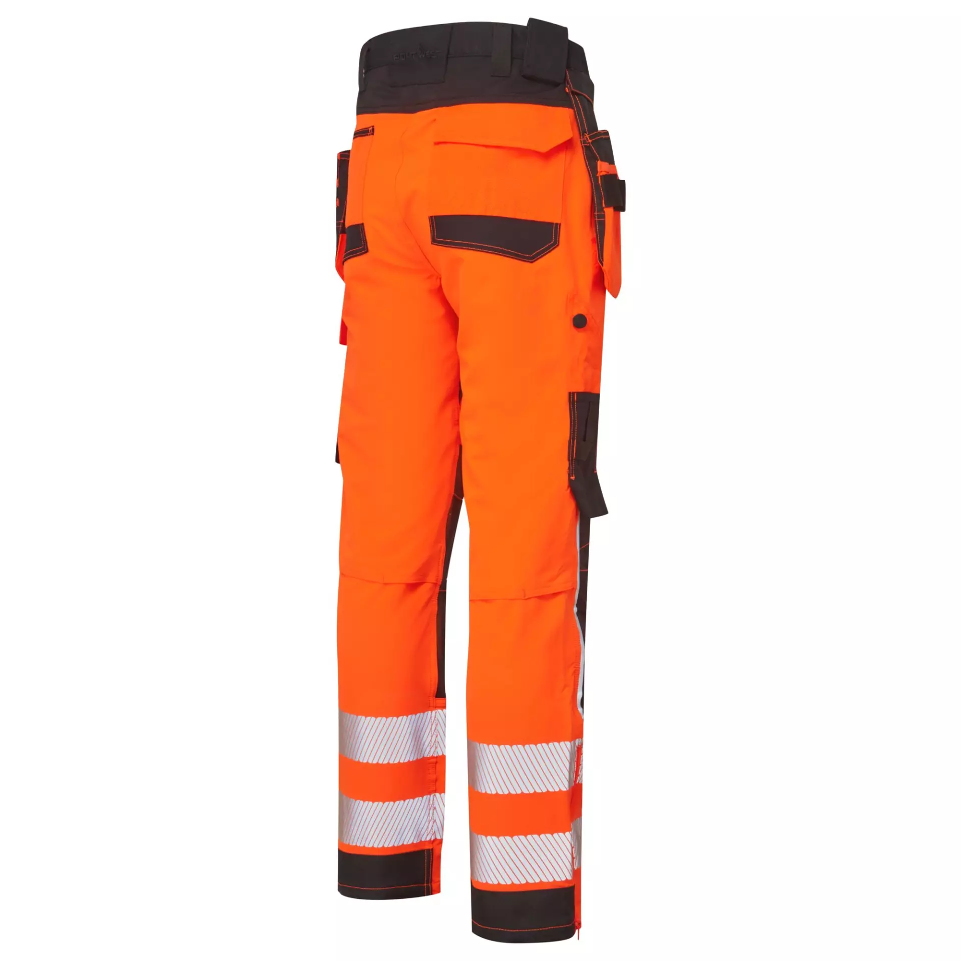 Portwest DX454OBR, DX4 Hi-Vis Detachable Holster Pocket Craft Trousers, Orange/Black, image 4