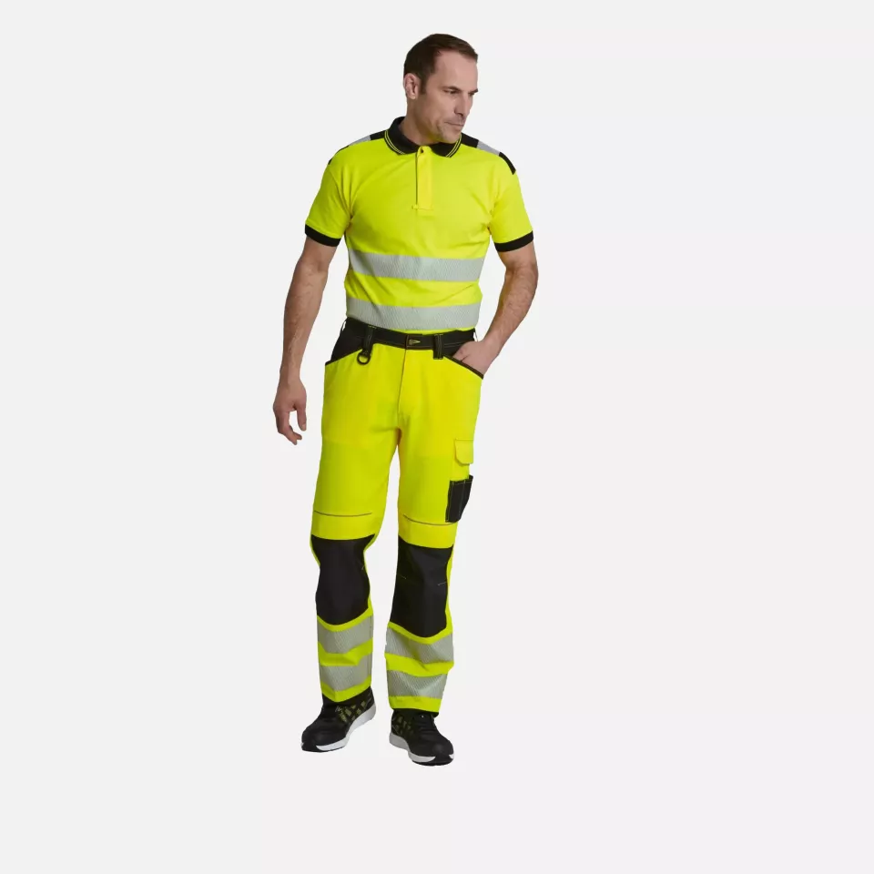 Portwest PW340OBR, PW3 Hi-Vis Work Trousers, Orange/Black, image 5, gallery thumbnail