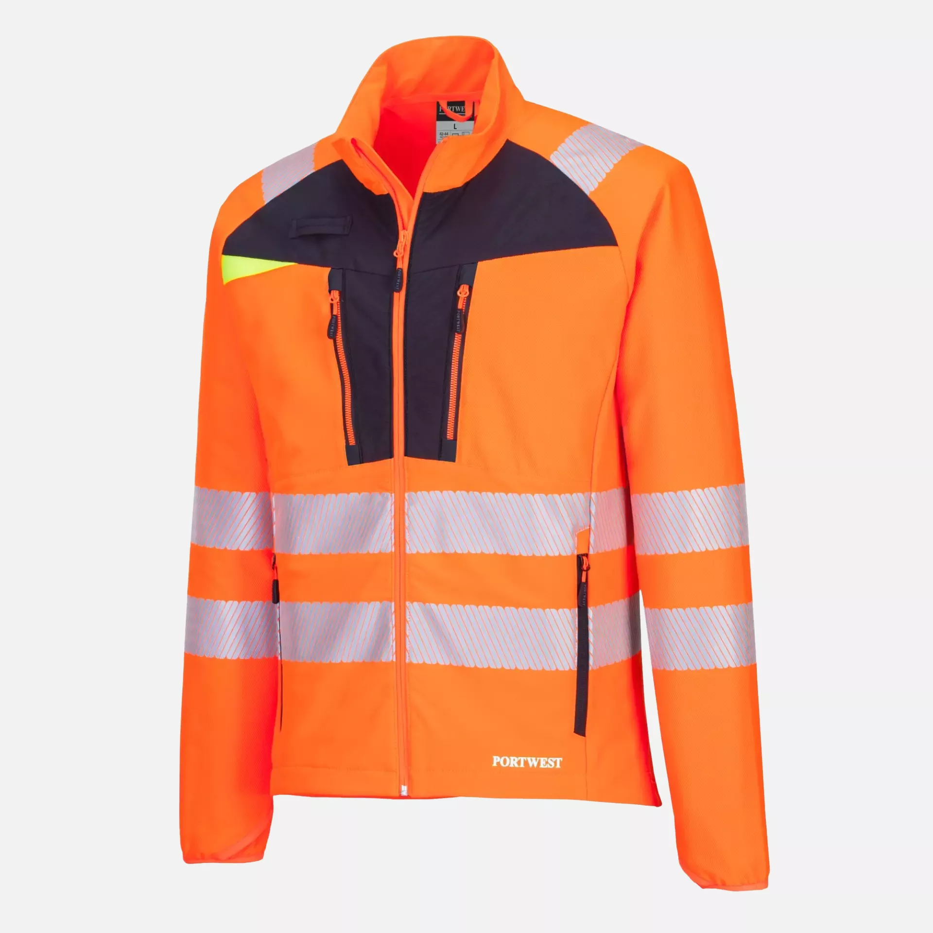 Portwest DX481OBR, DX4 Hi-Vis Lightweight Mid Layer, Orange/Black, image 5