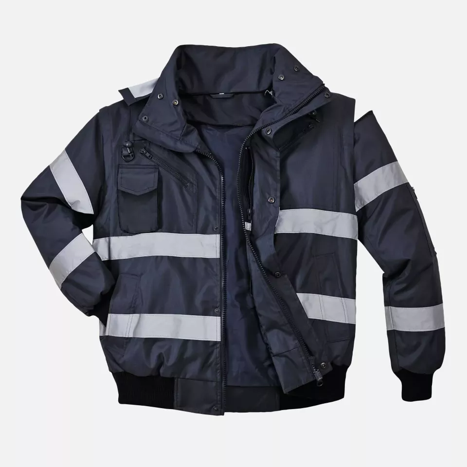 Portwest S435NAR, Iona 4-in-1 Bomber Jacket, Navy, image 5, gallery thumbnail