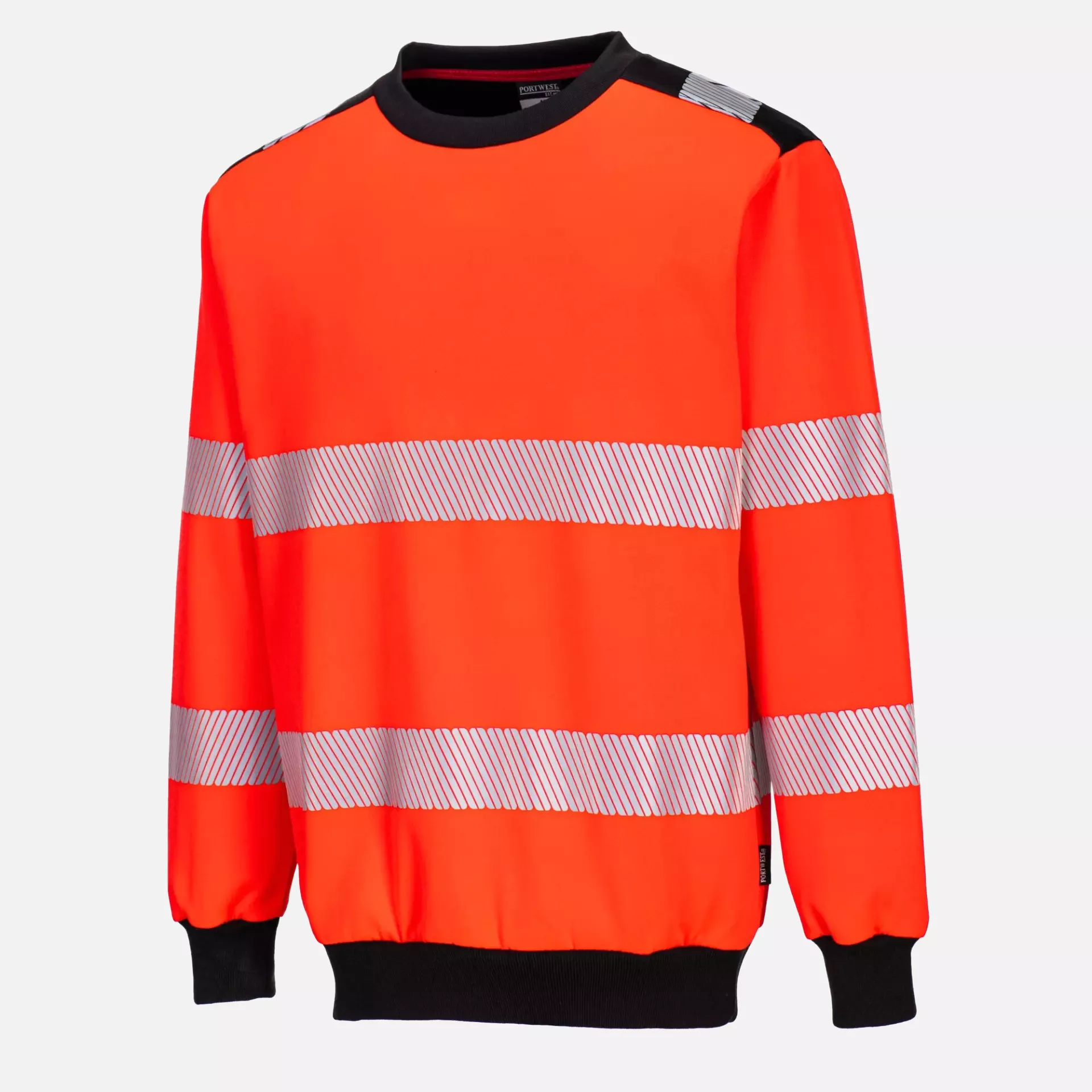 Portwest PW379RBK, PW3 Hi-Vis Sweatshirt, Red/Black, image 3