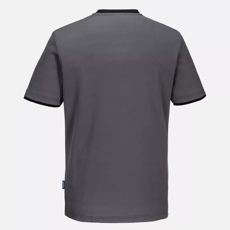 Portwest PW211ZBR, PW2 Cotton Comfort T-Shirt S/S, Zoom Grey/Black, image 1, gallery thumbnail