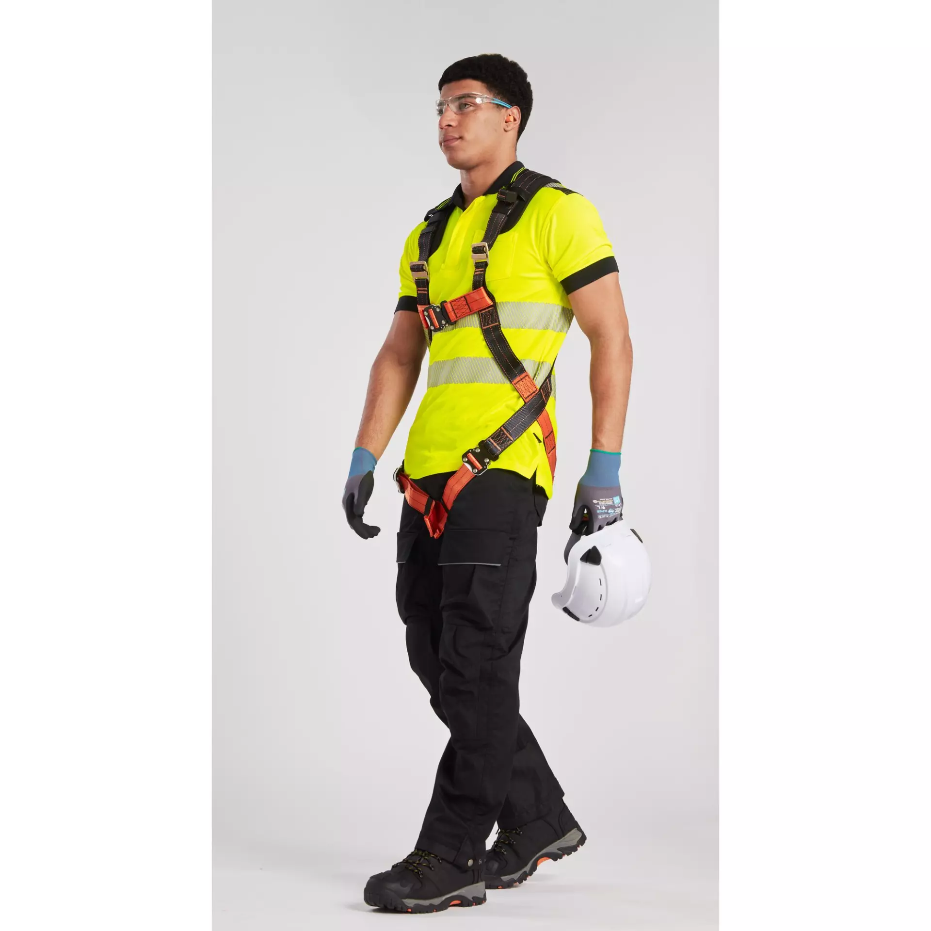 Portwest T180YBR, PW3 Hi-Vis Cotton Comfort Polo Shirt S/S, Yellow/Black, image 6