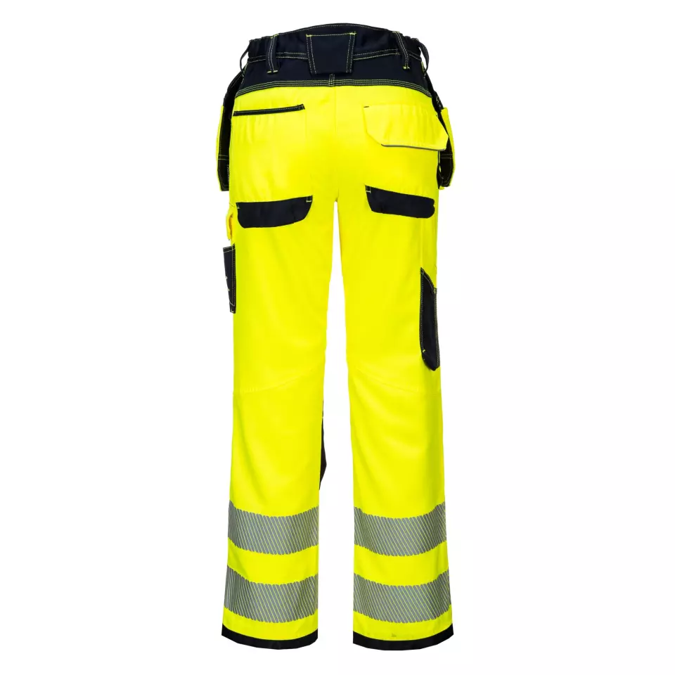 Portwest T501YBS, PW3 Hi-Vis Arbeitshose mit Holstertaschen, Gelb/Schwarz Kurz, image 2, gallery thumbnail