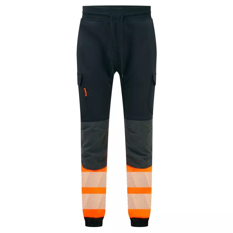 Portwest KX341KOR, PW3 Hi-Vis Flexi Class 1 Jogger, Black/Orange, image 1, gallery thumbnail