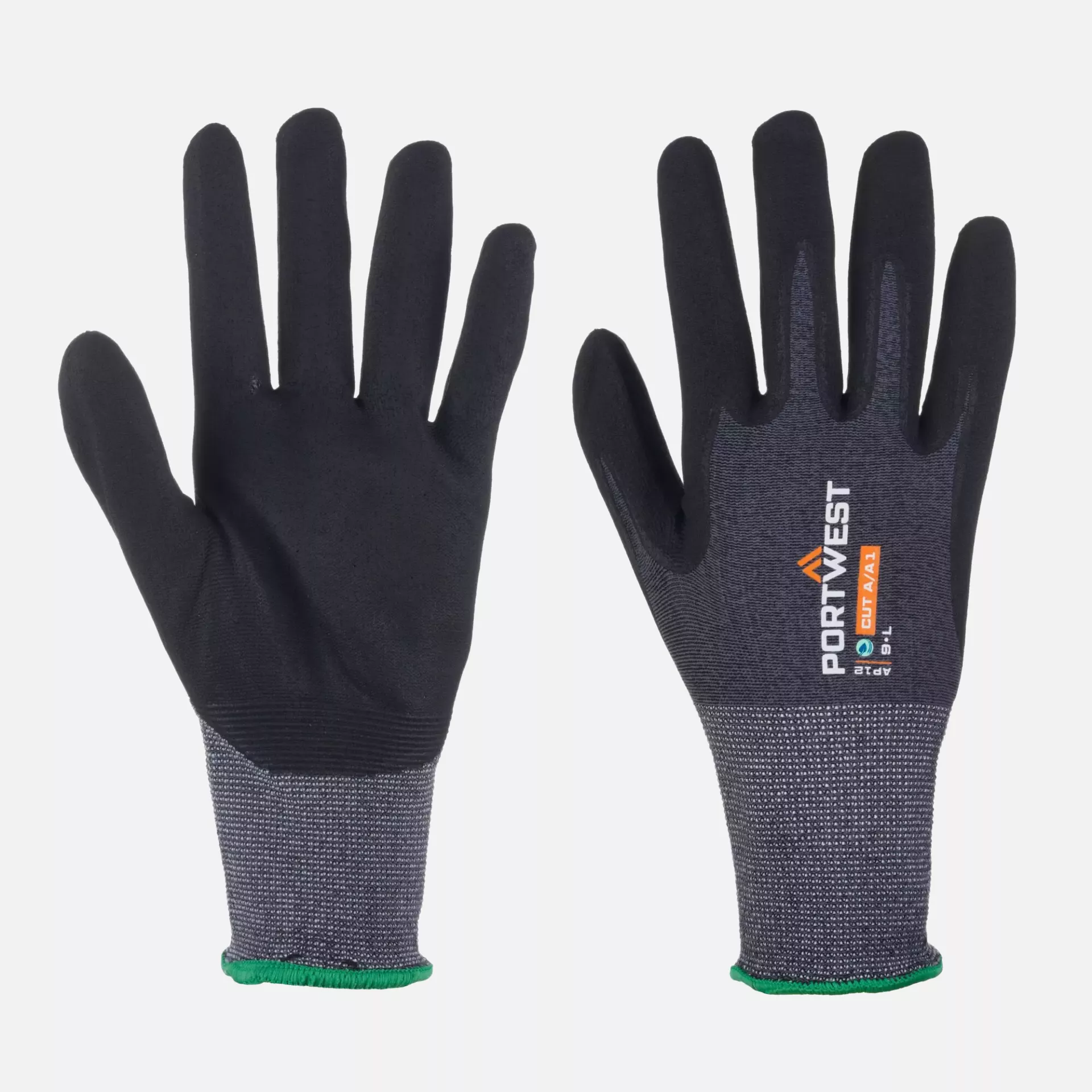 Portwest AP12G8R, SG Grip15 Eco Nitrile Glove, Grey/Black, image 3