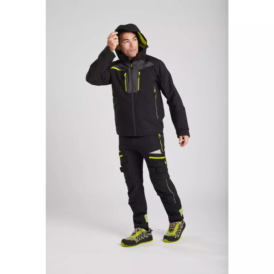 Portwest DX463BKR, DX4 Rain Jacket, Black, image 8, gallery thumbnail