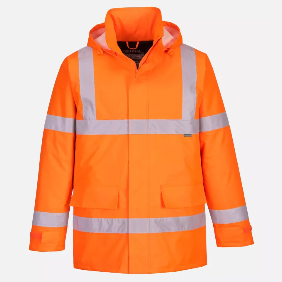 Portwest EC60ORR, Eco Hi-Vis Winter Jacket, Orange, image 1, gallery thumbnail