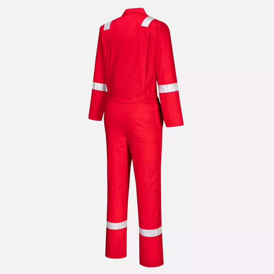 Portwest C814RER, Iona Cotton Coverall, Red, image 3, gallery thumbnail