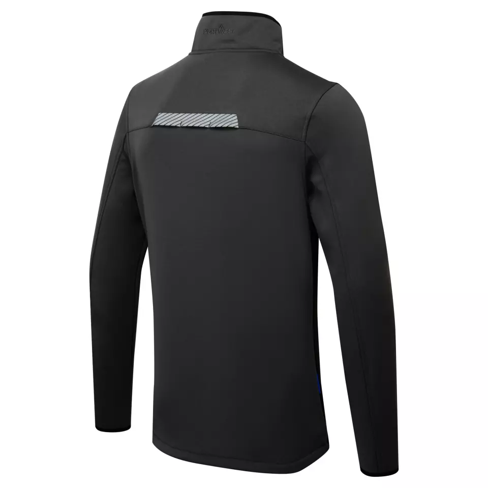 Portwest T755MGR, WX3 Half Zip Tech Fleece, Metal Grey, image 3, gallery thumbnail