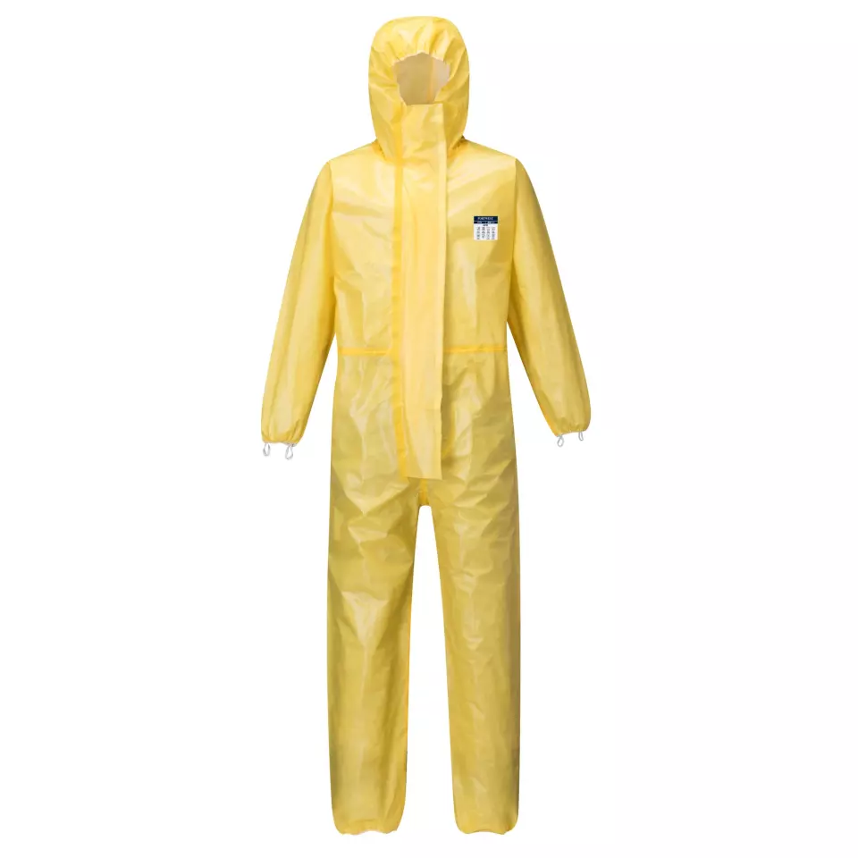 Portwest ST70YER, BizTex Microporous Coverall Type 3/4/5/6, Yellow, image 2, gallery thumbnail