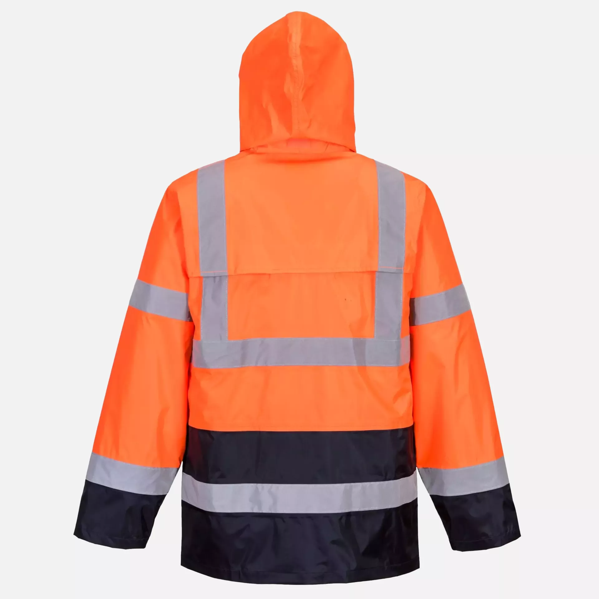 Portwest H443ONR, Hi-Vis Contrast Classic Rain Jacket, Orange/Navy, image 2