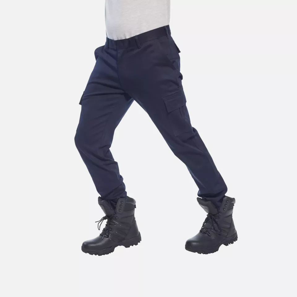 Portwest S231BKR, WX2 Eco Stretch Slim Fit Combat Trousers, Black, image 7, gallery thumbnail