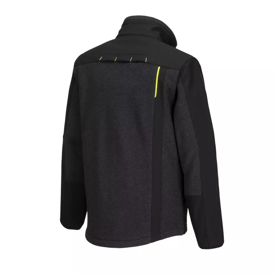 Portwest T753BKR, WX3 Eco Hybrid Softshell (2L), Black, image 4, gallery thumbnail