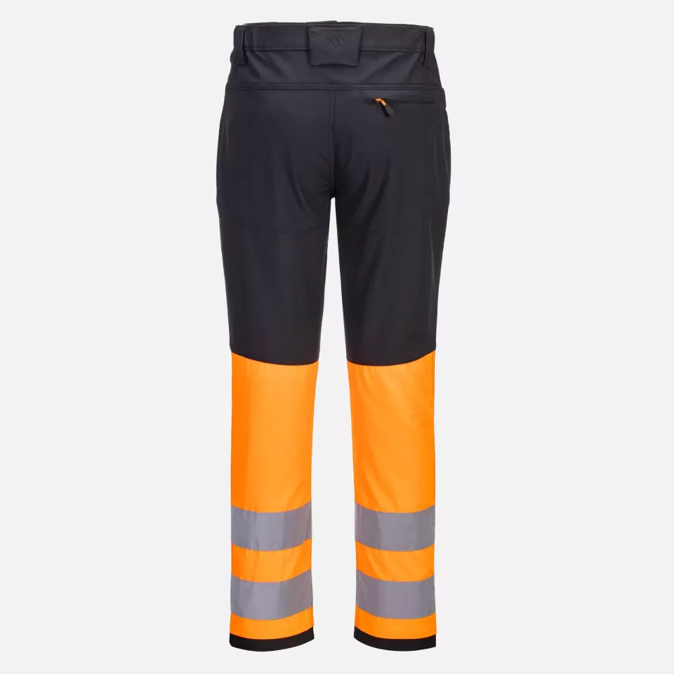 Portwest CD888OBR, WX2 Eco Hi-Vis Class 1 Service Trousers, Orange/Black, image 2, gallery thumbnail
