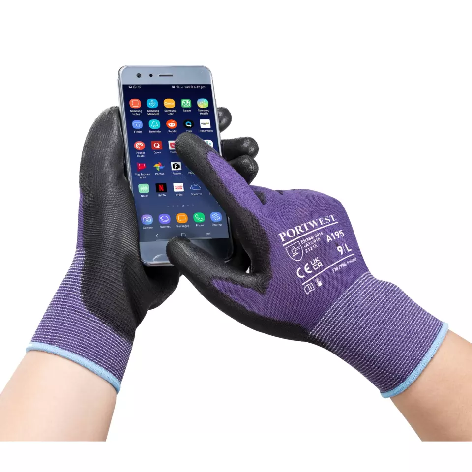 Handschuhmerkmale · Touchscreen feature highlight