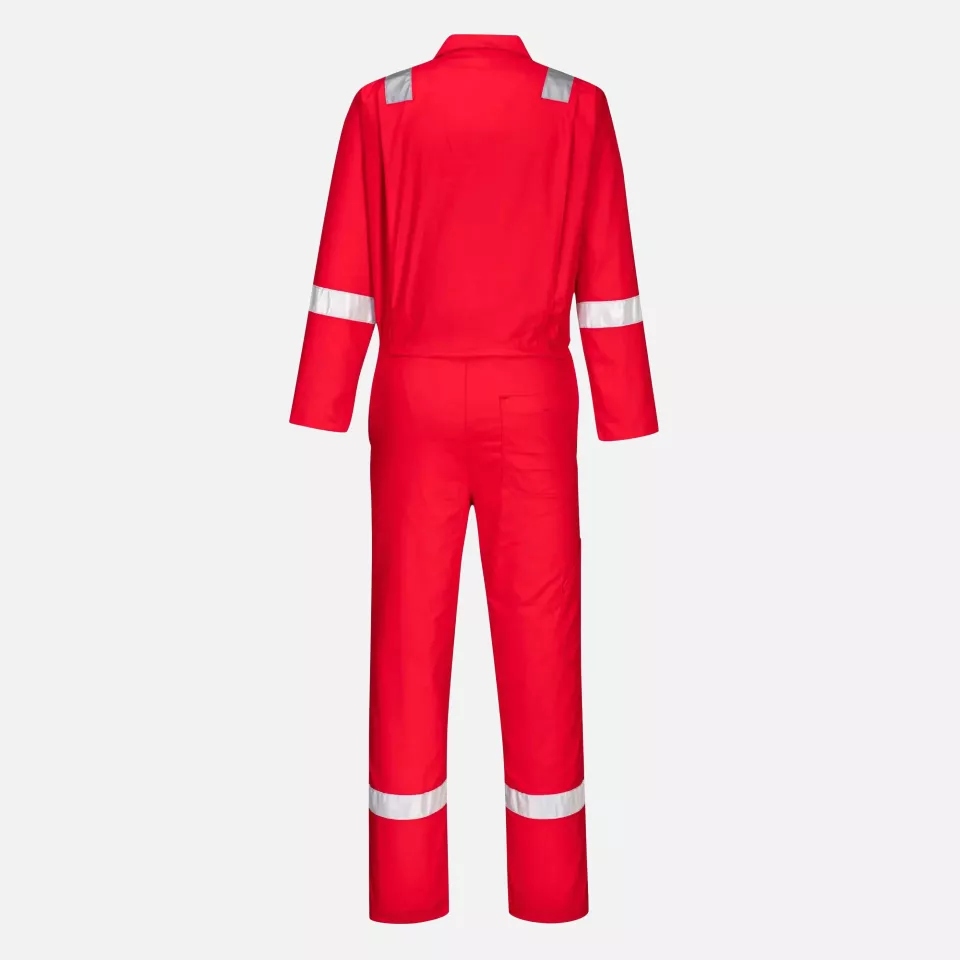 Portwest C814RER, Iona Cotton Coverall, Red, image 1, gallery thumbnail