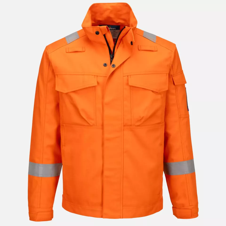 Portwest FR68ORR, Bizflame Industry FR Jacket, Orange, image 1, gallery thumbnail