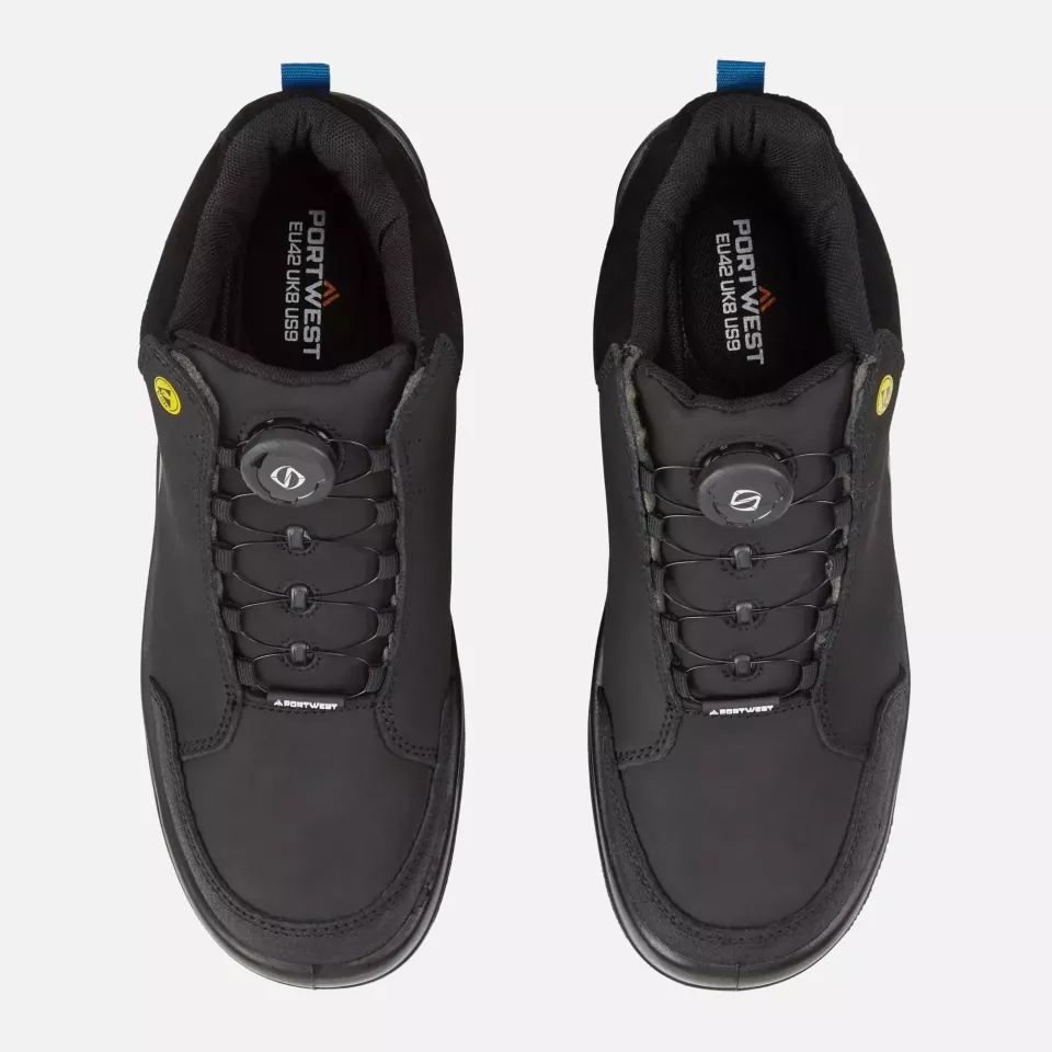 Portwest FE02BKB, Ridge Composite Mid Boot S3S ESD SR FO, Black/Blue, image 3, gallery thumbnail